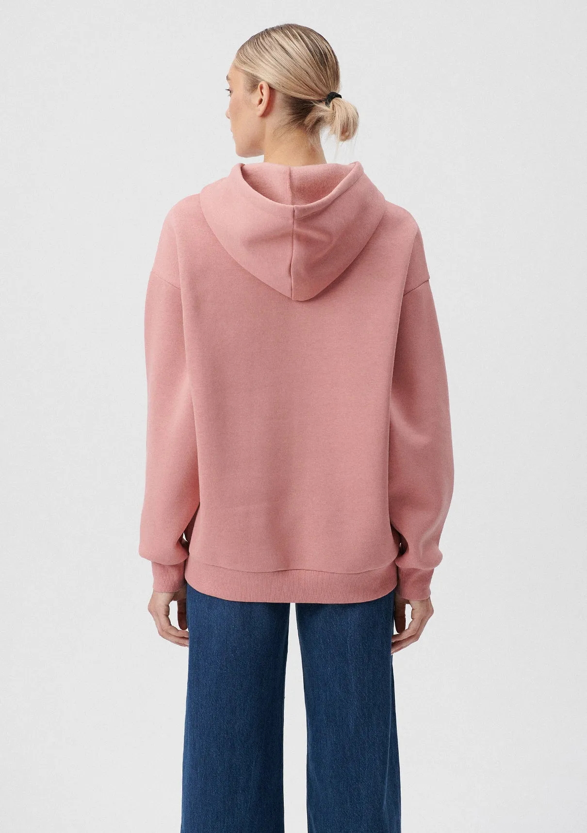 Mavi Logo Printed Hooded Pink Sweatshirt
