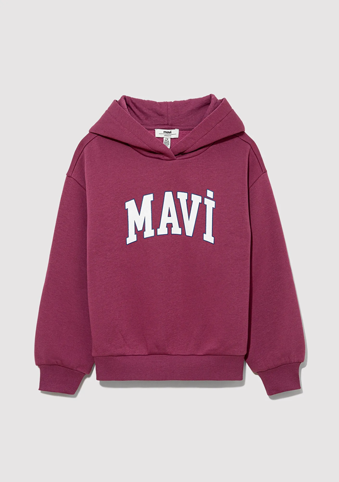 Mavi Logo Printed Hooded Purple Sweatshirt