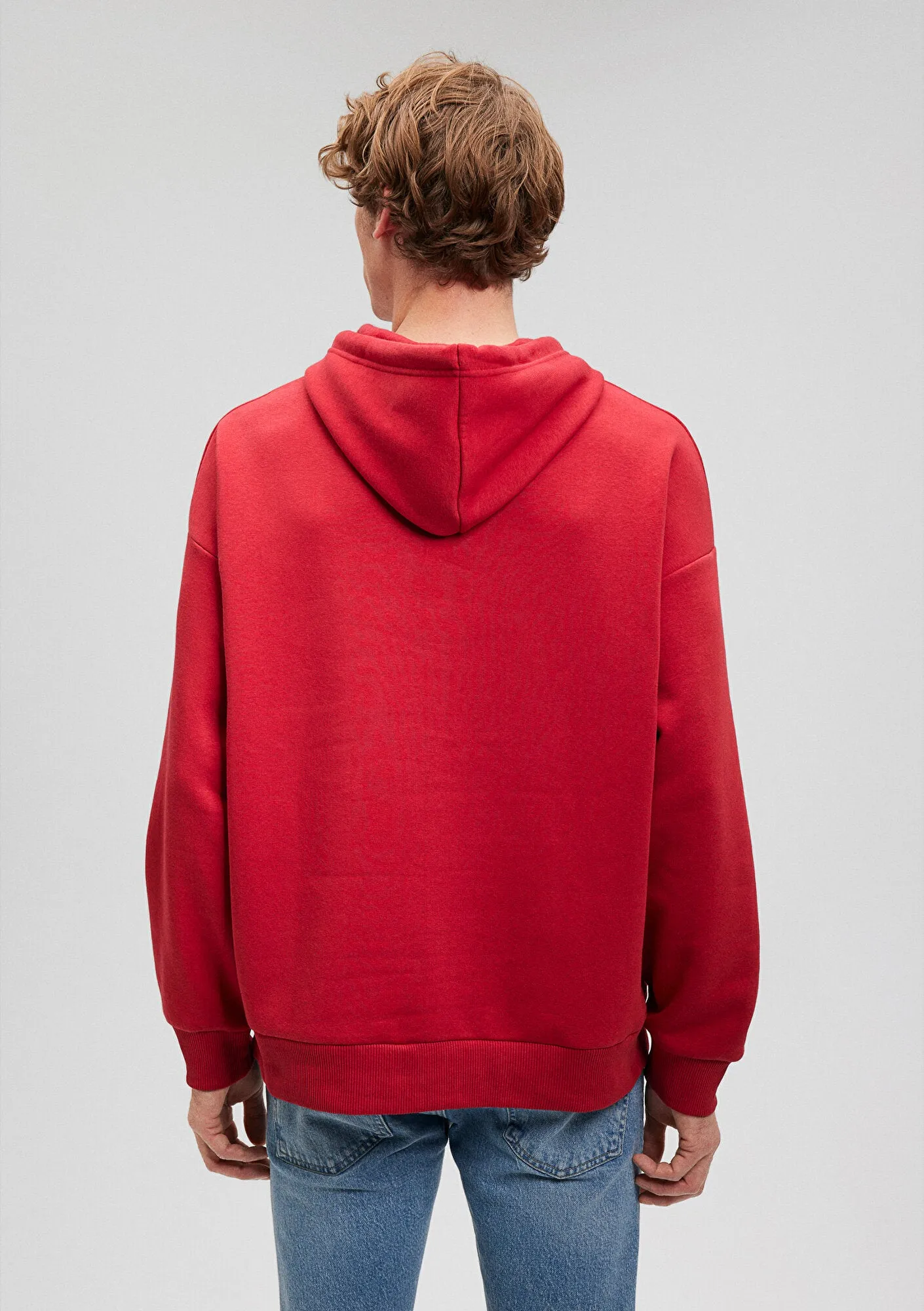 Mavi Logo Printed Hooded Red Sweatshirt