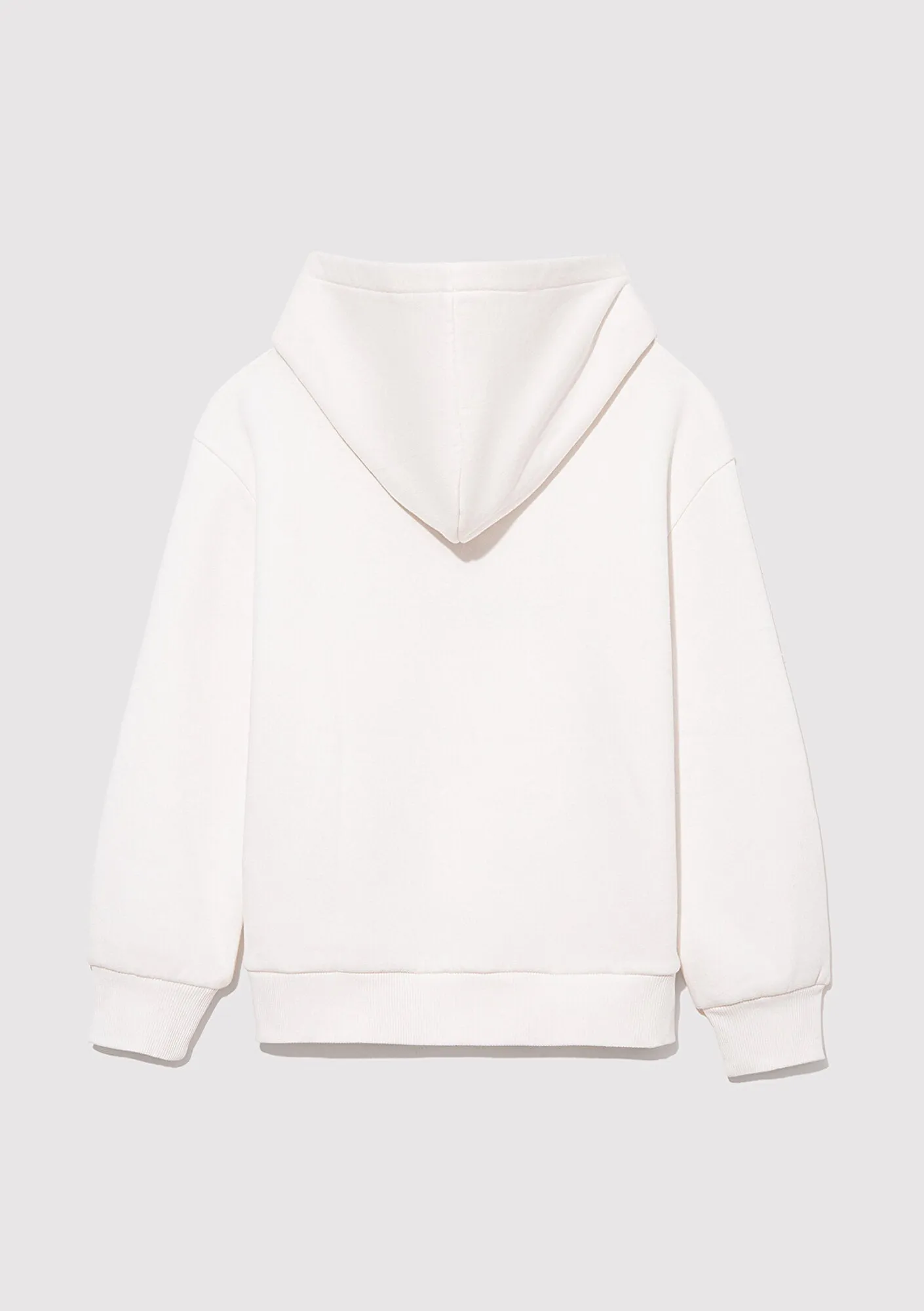 Mavi Logo Printed Hooded White Sweatshirt