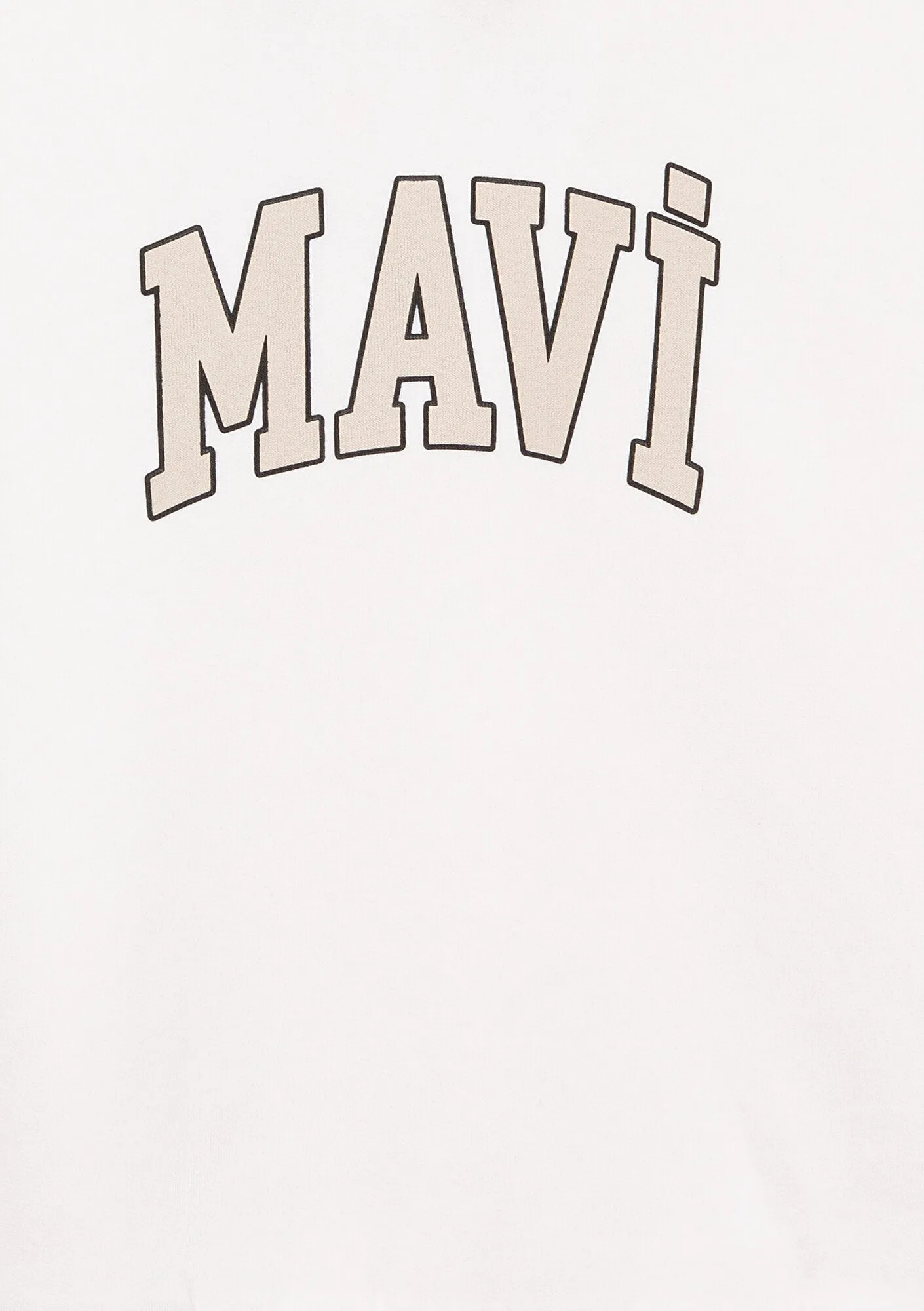 Mavi Logo Printed Hooded White Sweatshirt
