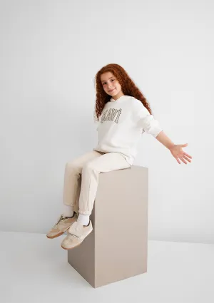 Mavi Logo Printed Hooded White Sweatshirt