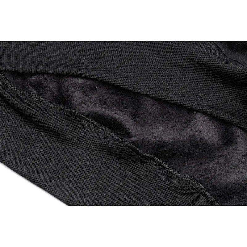 Medium and Long Velvet Hooded Sweater