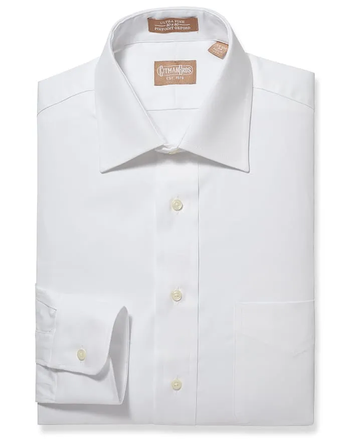 Medium Spread Pinpoint White