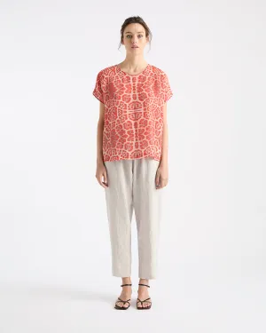 Mela Purdie Cap Shell Animal Silk F827 7167