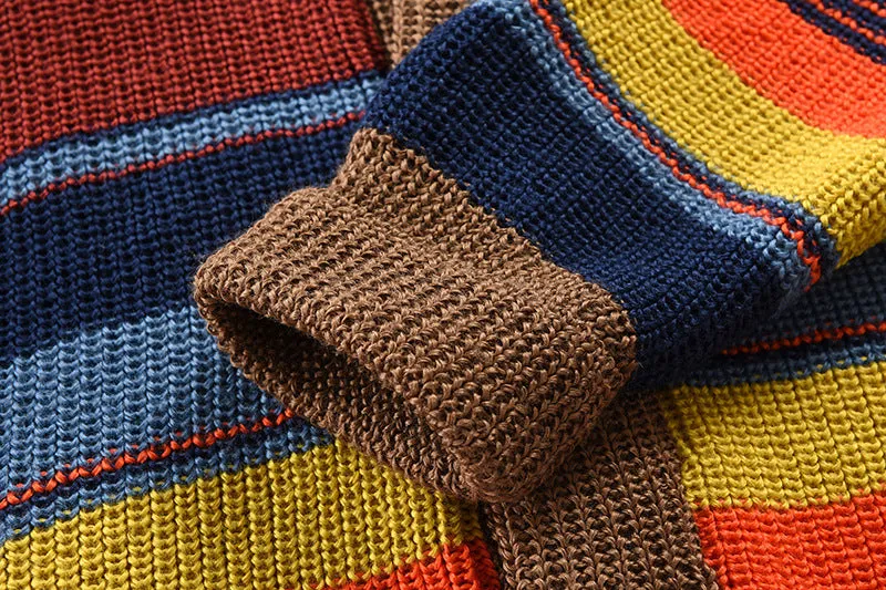 MEN'S COLORBLOCK LAPEL SWEATER JACKET