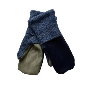 Men's Driving Mittens - Green & Blue - 188