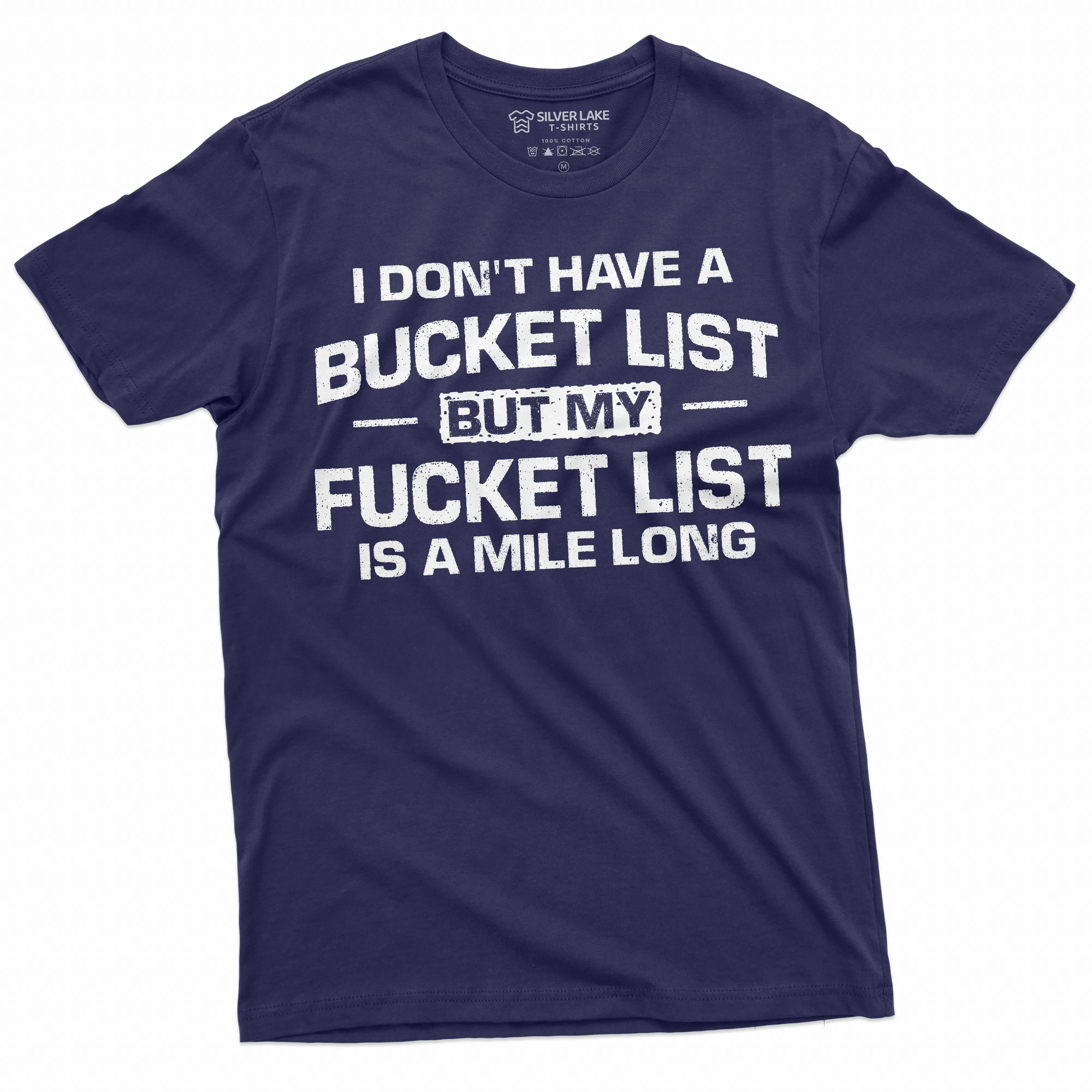 Men's Funny Bucket Fucket List T-shirt Birthday Humorous adult humor Gift Tshirt