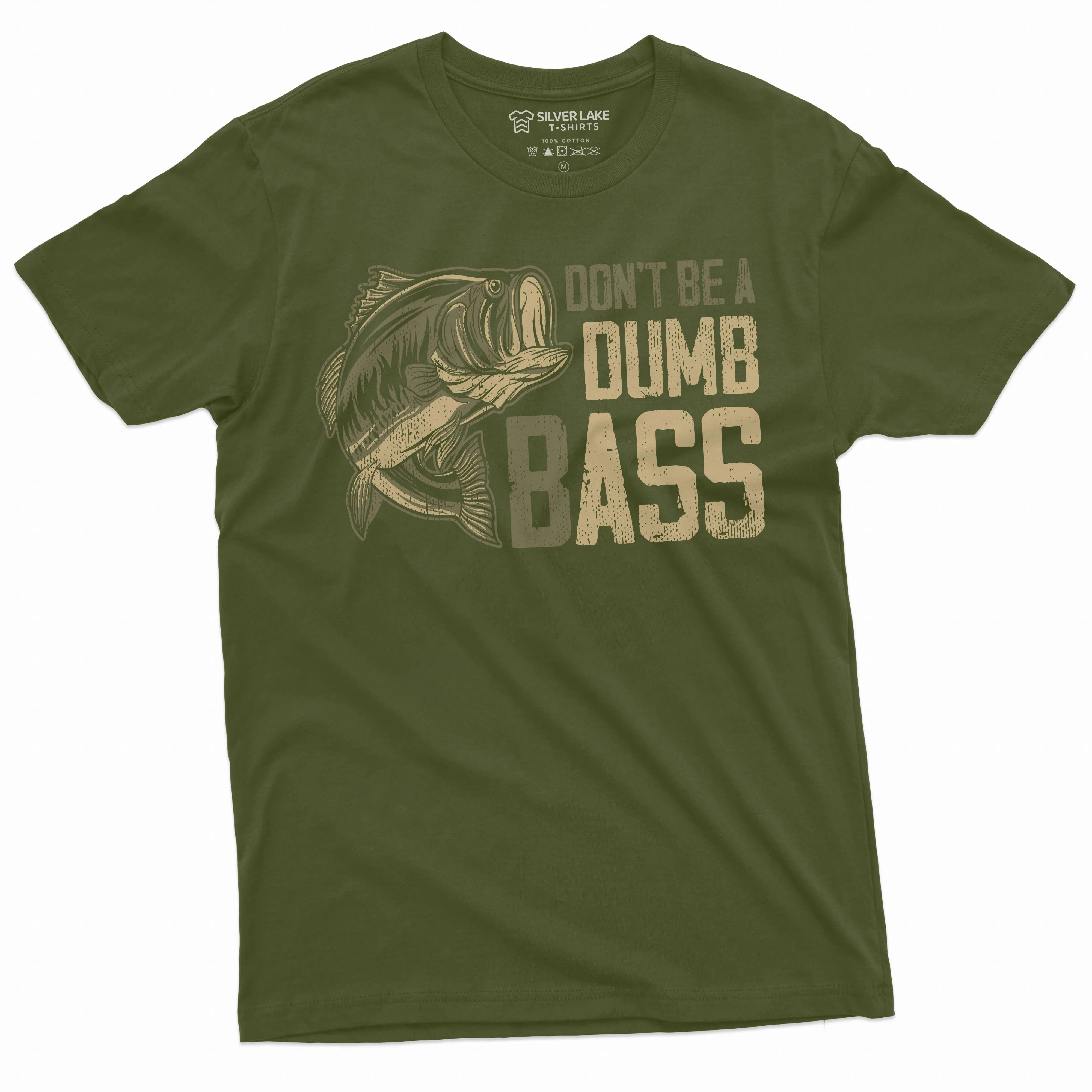 Men's funny fishing bass T-shirt don't be a dumb bass fisherman gifts birthday funny tee shirt