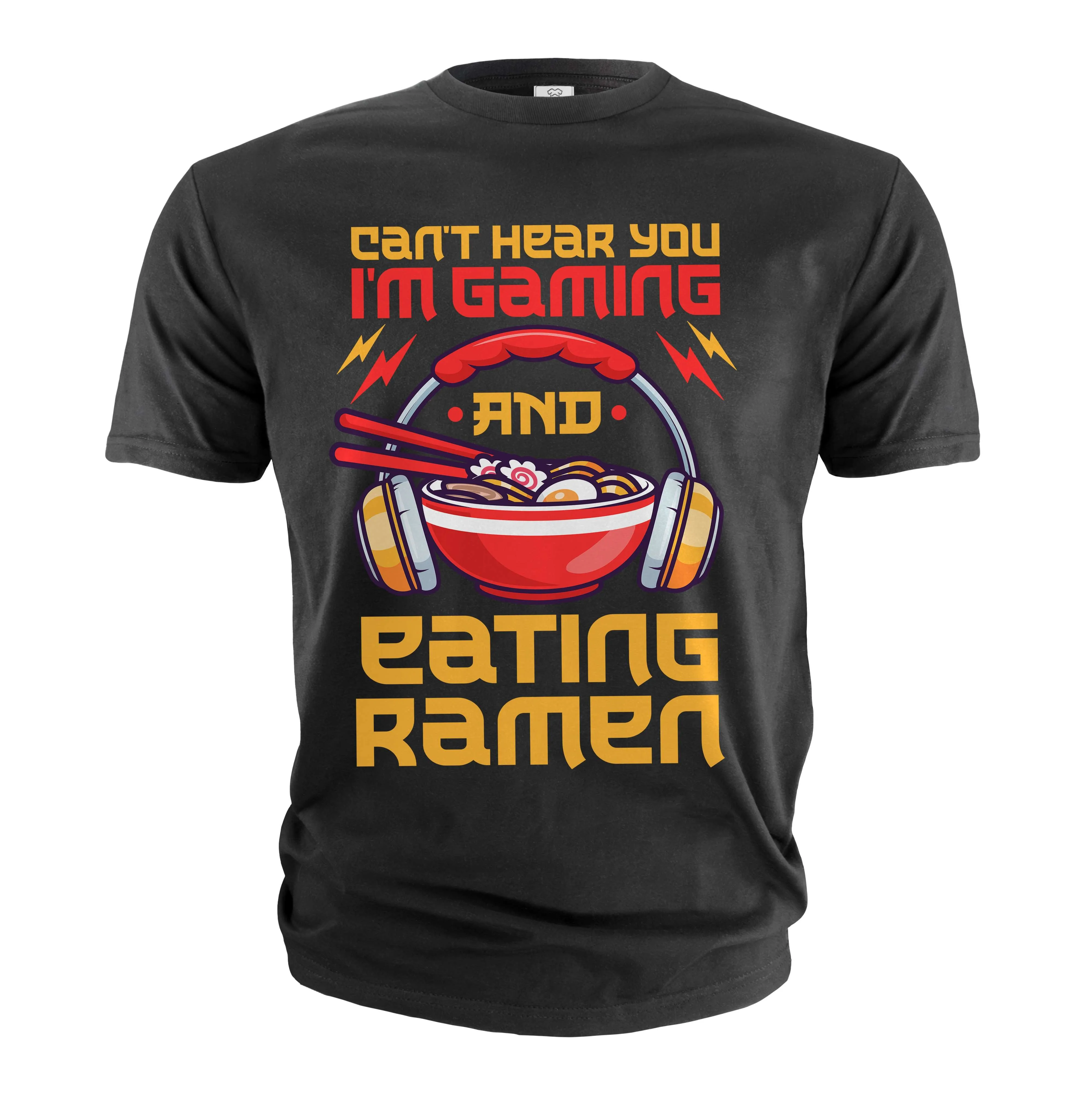 Men's Gaming Funny T-shirt Ramen and video games Tee humorous gift teeshirt