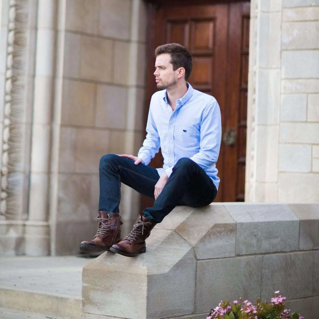 Men's - Je Suis un Lion Blue Oxford