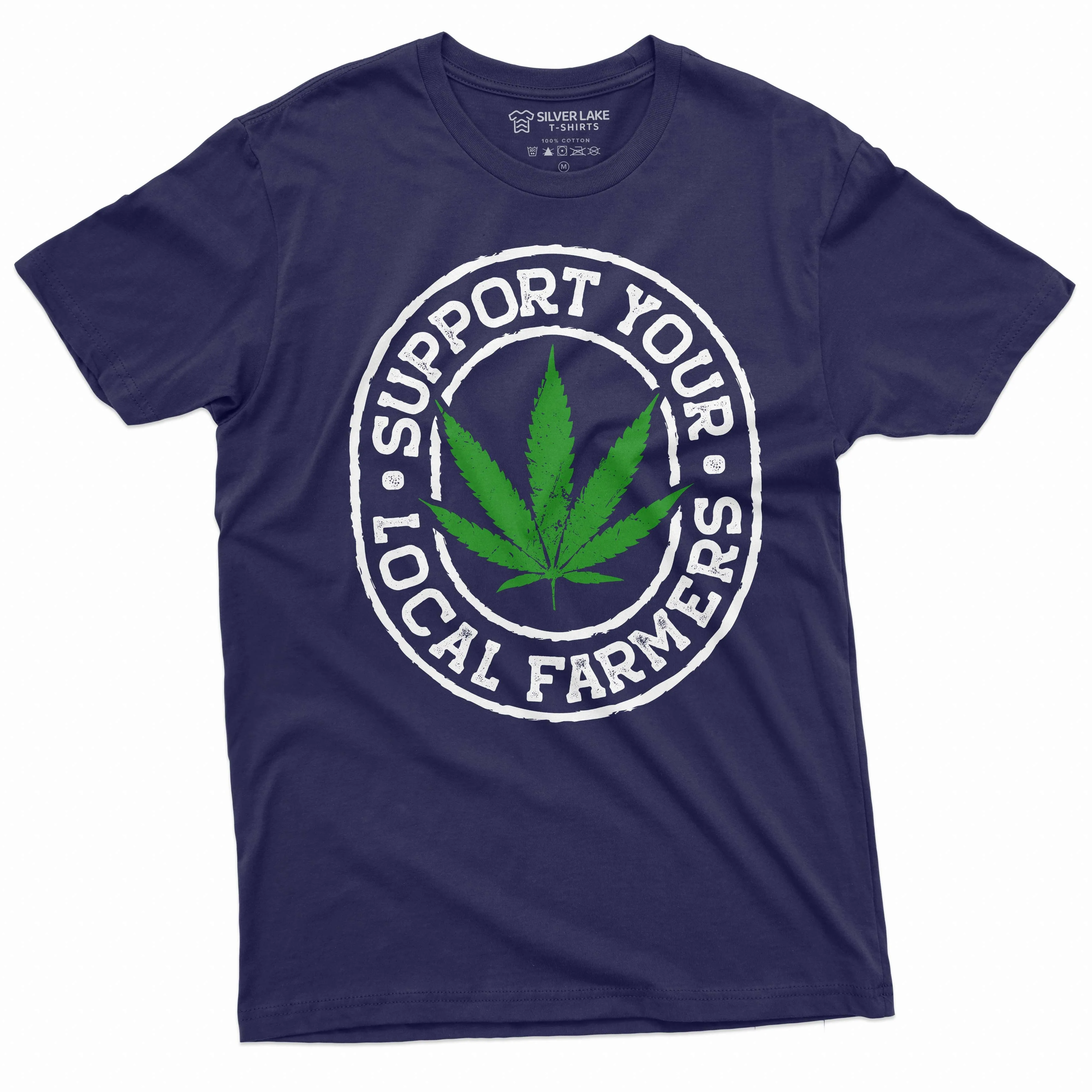 Men's Marijuana Cannabis day 420 T-shirt Support your local farmer weed tee shirt 4:20 tshirts