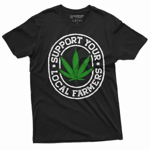 Men's Marijuana Cannabis day 420 T-shirt Support your local farmer weed tee shirt 4:20 tshirts