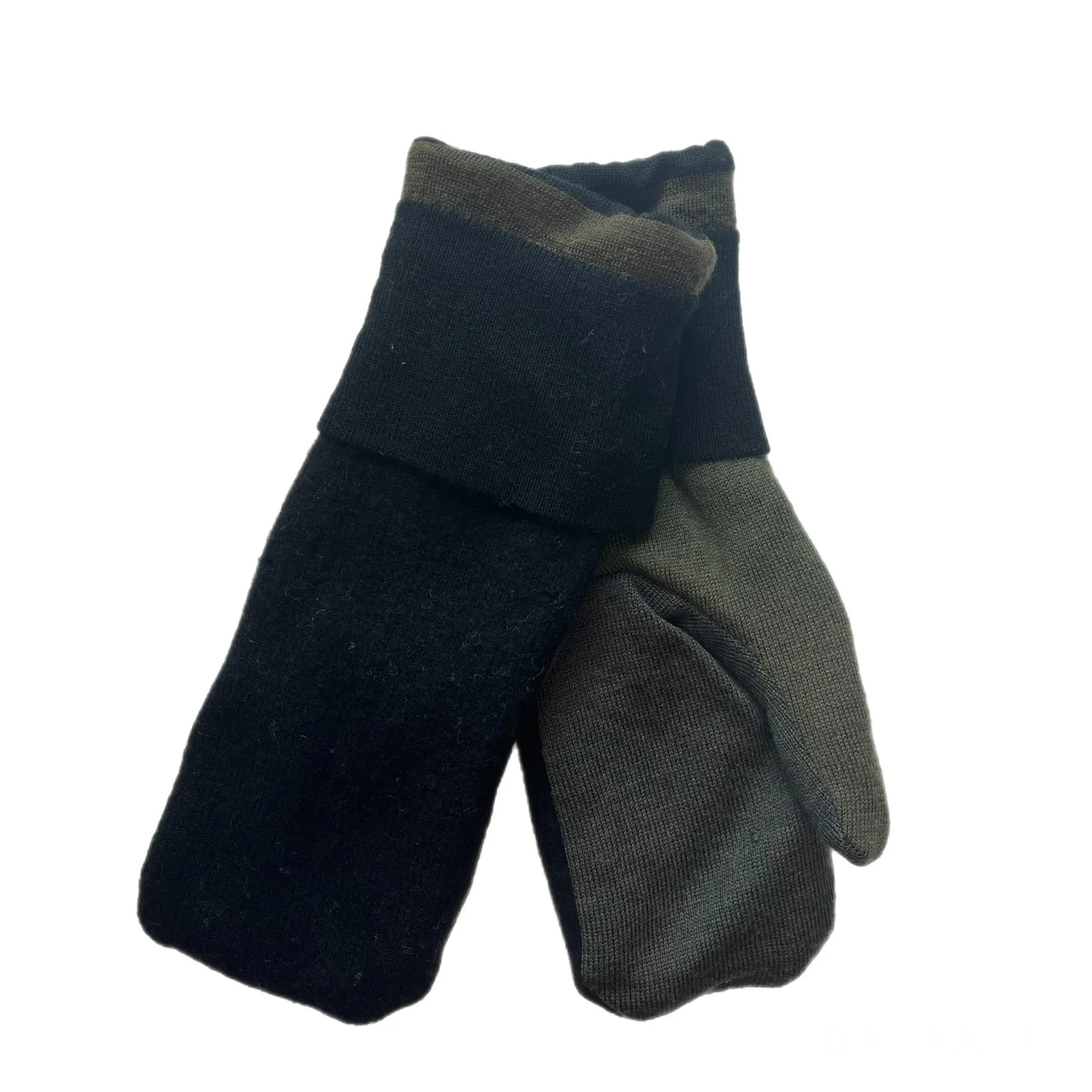 Men's Mittens Black & Green | 302
