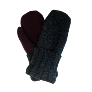 Men's Mittens Grey & Maroon | 334