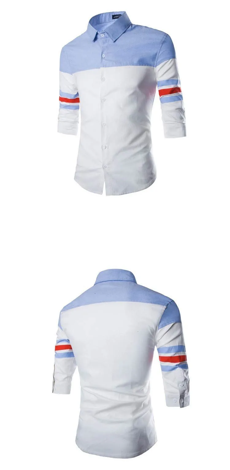 Men's Oxford Fashion Half Sleeve Dress Shirt
