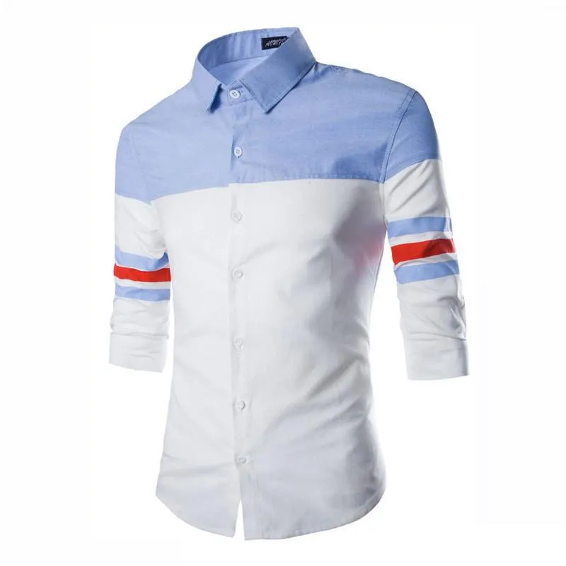 Men's Oxford Fashion Half Sleeve Dress Shirt