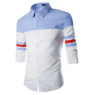 Men's Oxford Fashion Half Sleeve Dress Shirt