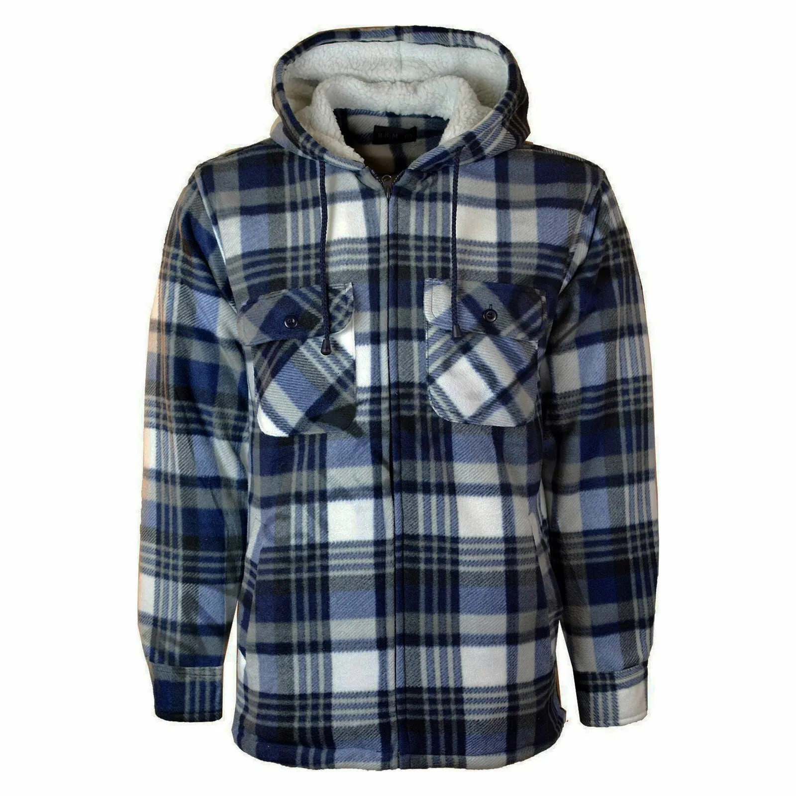 MENS PADDED SHIRT FUR LINED LUMBERJACK FLANNEL WORK JACKET WARM THICK CASUAL TOP