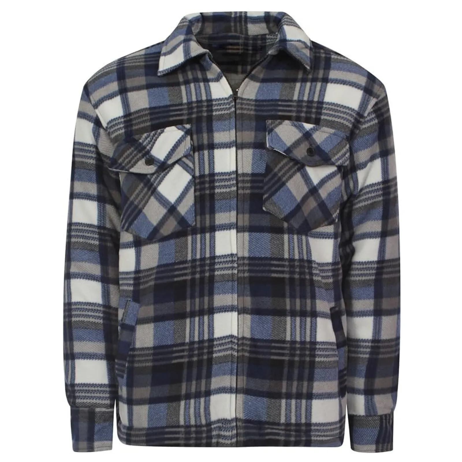 Mens Padded Shirts Lumberjack Collared Hooded Flannel Check Jacket Thick Quilted Work Wear Warm Thermal Fleece Fur Lined Top Casual Coat