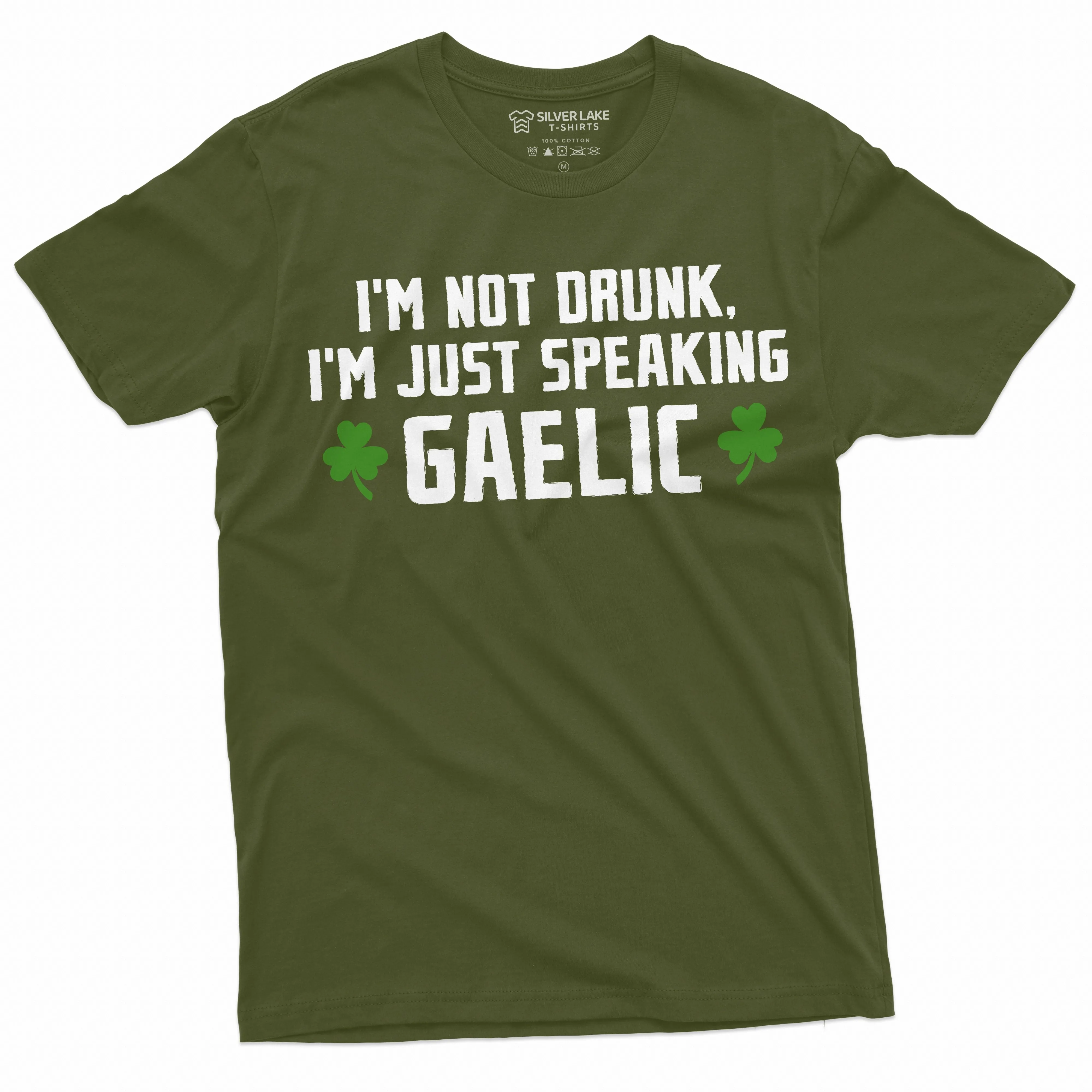 Men's Saint Patricks Funny Drinking T-shirt I am not drunk I speak Gaelic Shirt St Pattys Pub Tee