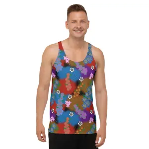 Mens Tank Top, Psychedelic Cottagecore
