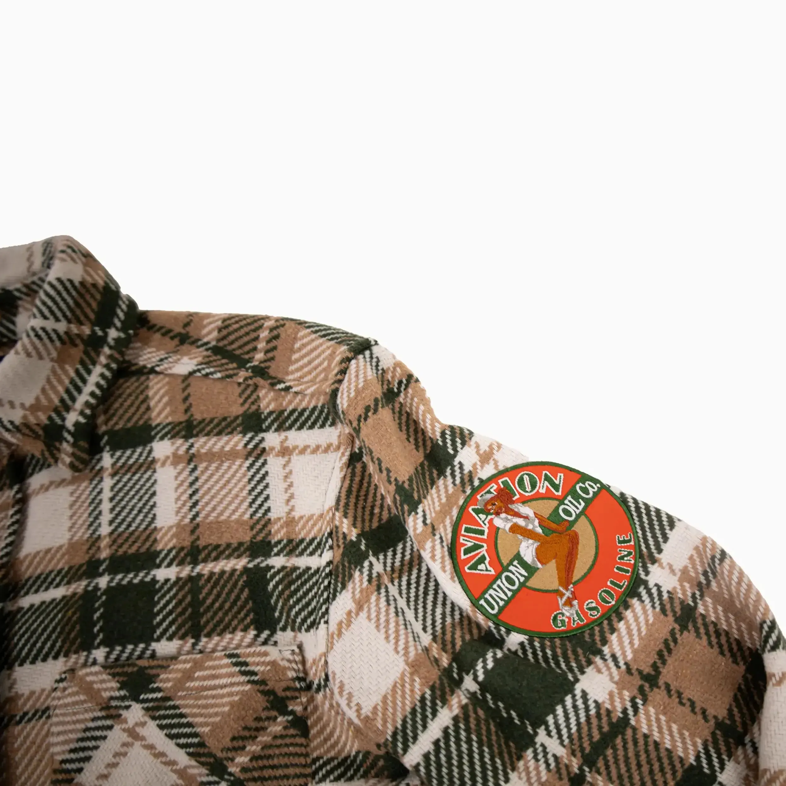 Men's Vintage Aviation Heavy Flannel Shacket Shirt
