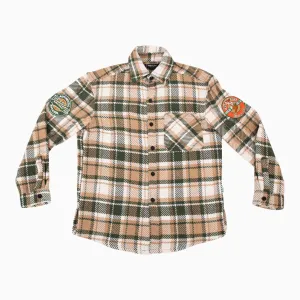 Men's Vintage Aviation Heavy Flannel Shacket Shirt