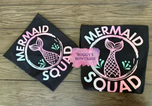Mermaid Squad Sublimation/ DTF/ BLEACHED Shirts, Onesies, Sweatshirts- MULTIPLE COLORS