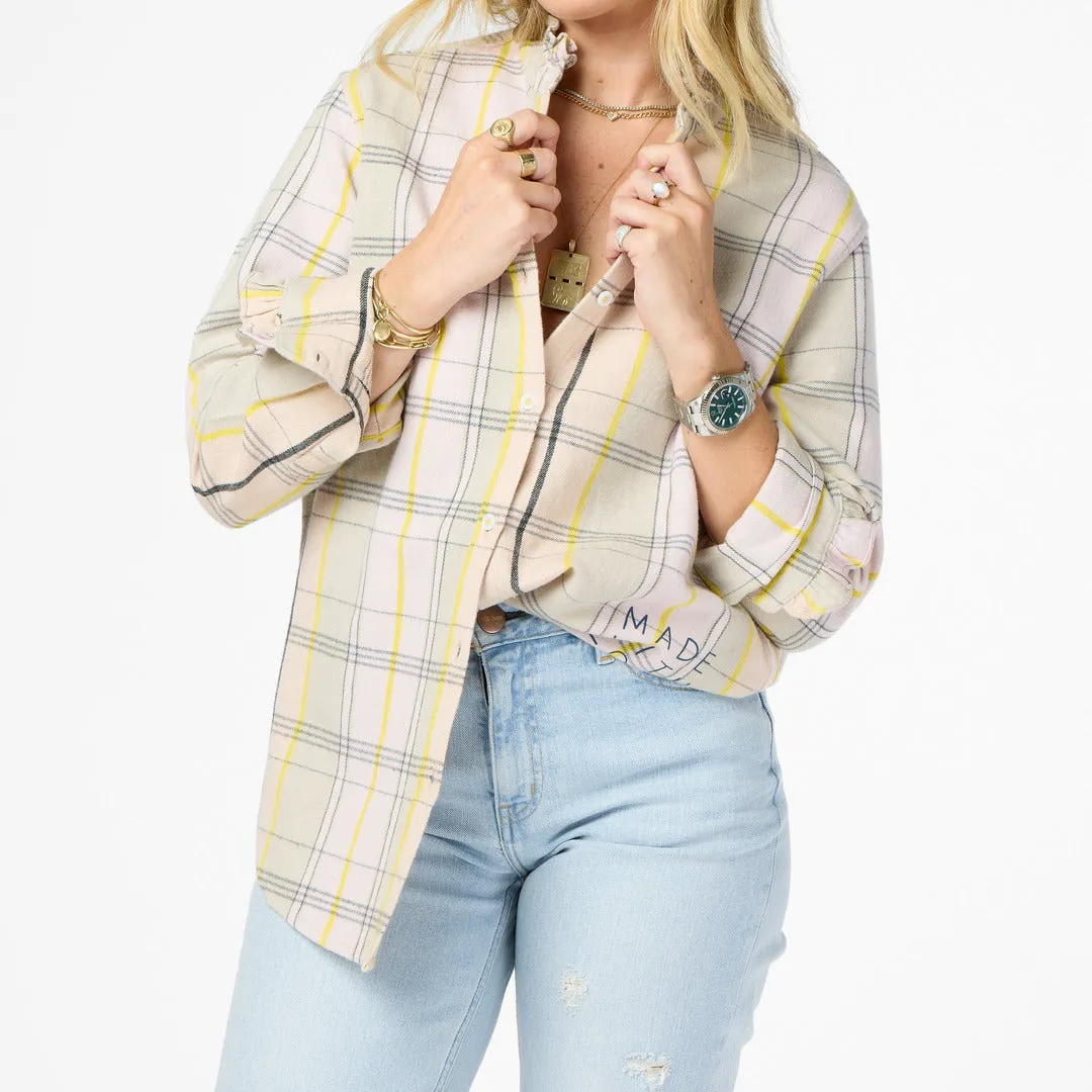 Mia Ruffle Shirt Cabin Plaid