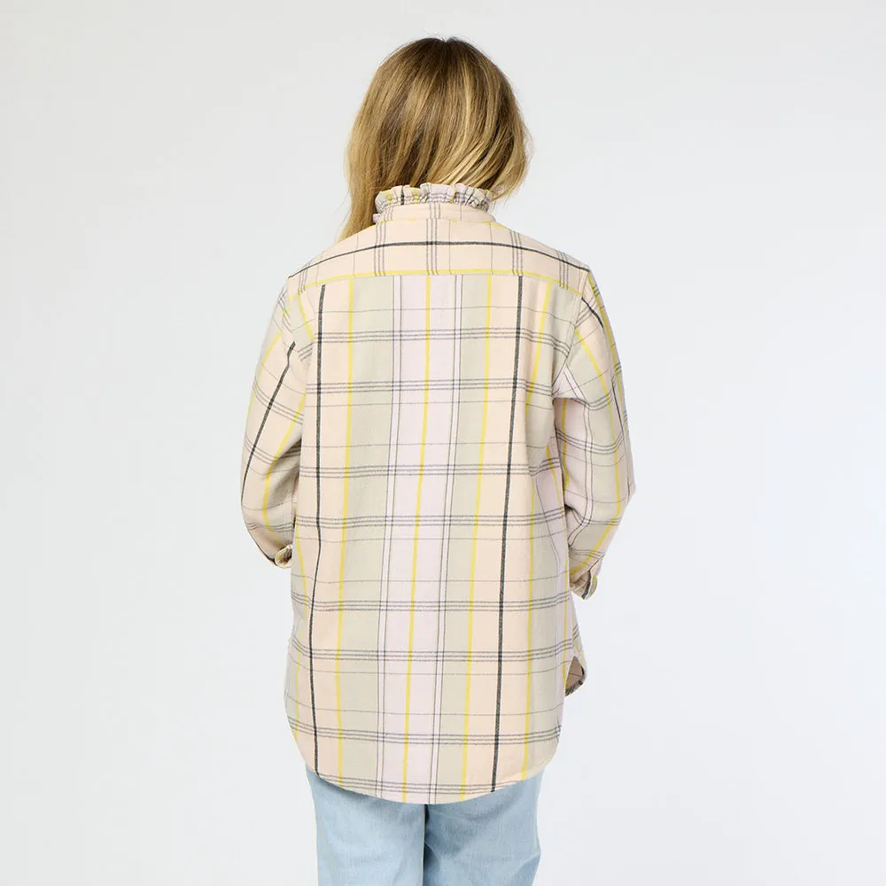 Mia Ruffle Shirt Cabin Plaid