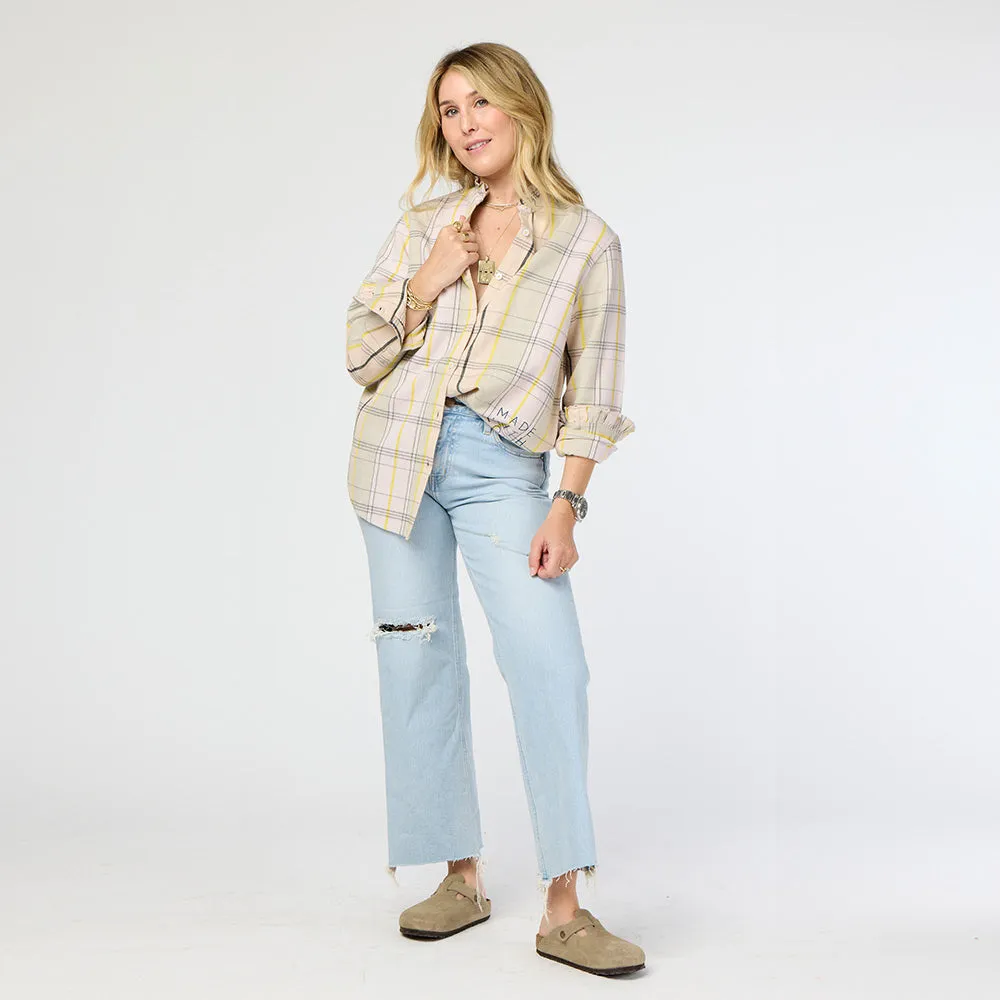 Mia Ruffle Shirt Cabin Plaid