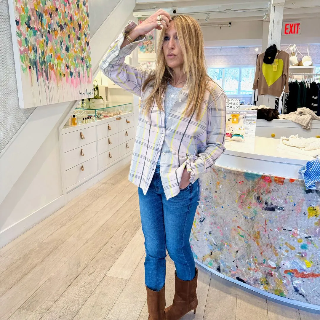 Mia Ruffle Shirt Cabin Plaid