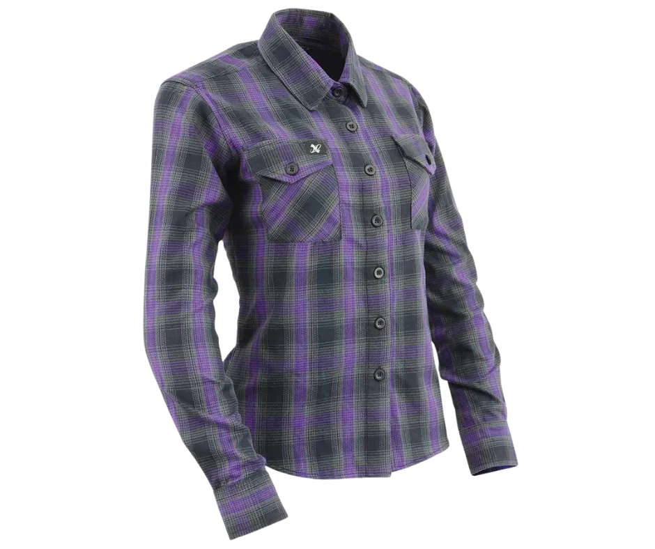 Milwaukee Ladies Black/Purple/Grey Flannel CLOSEOUT