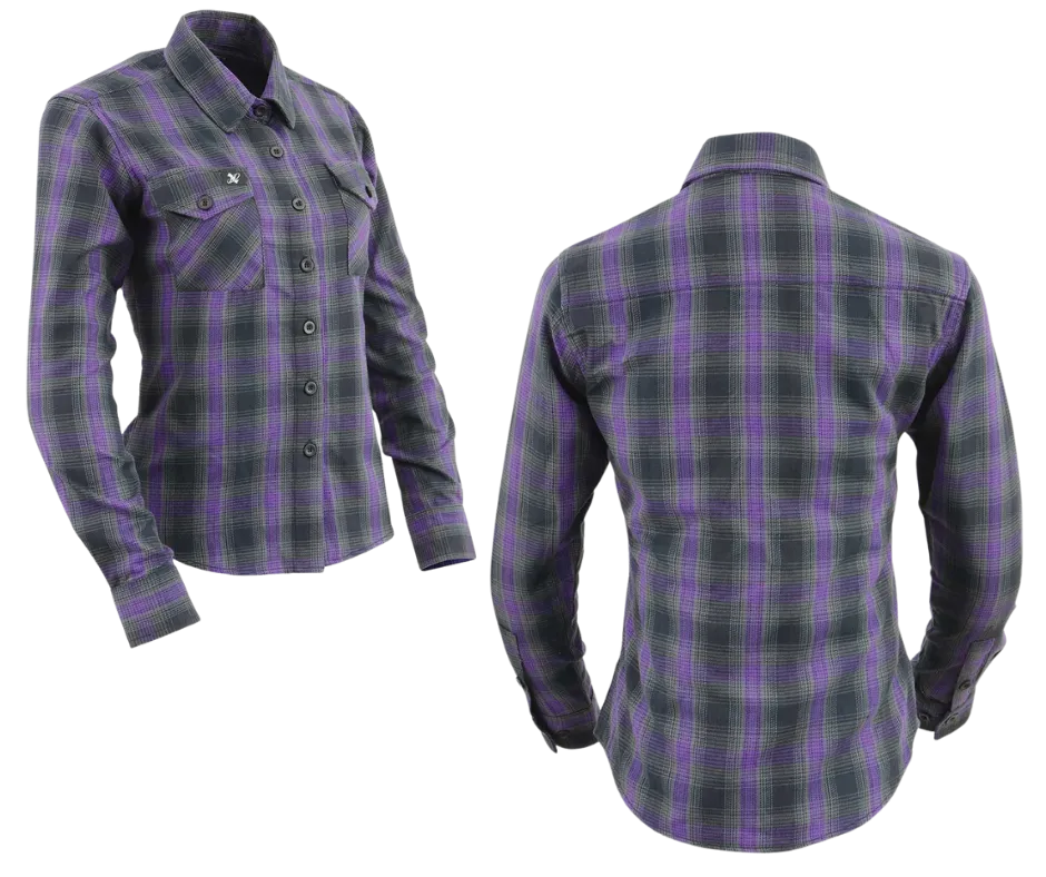 Milwaukee Ladies Black/Purple/Grey Flannel CLOSEOUT