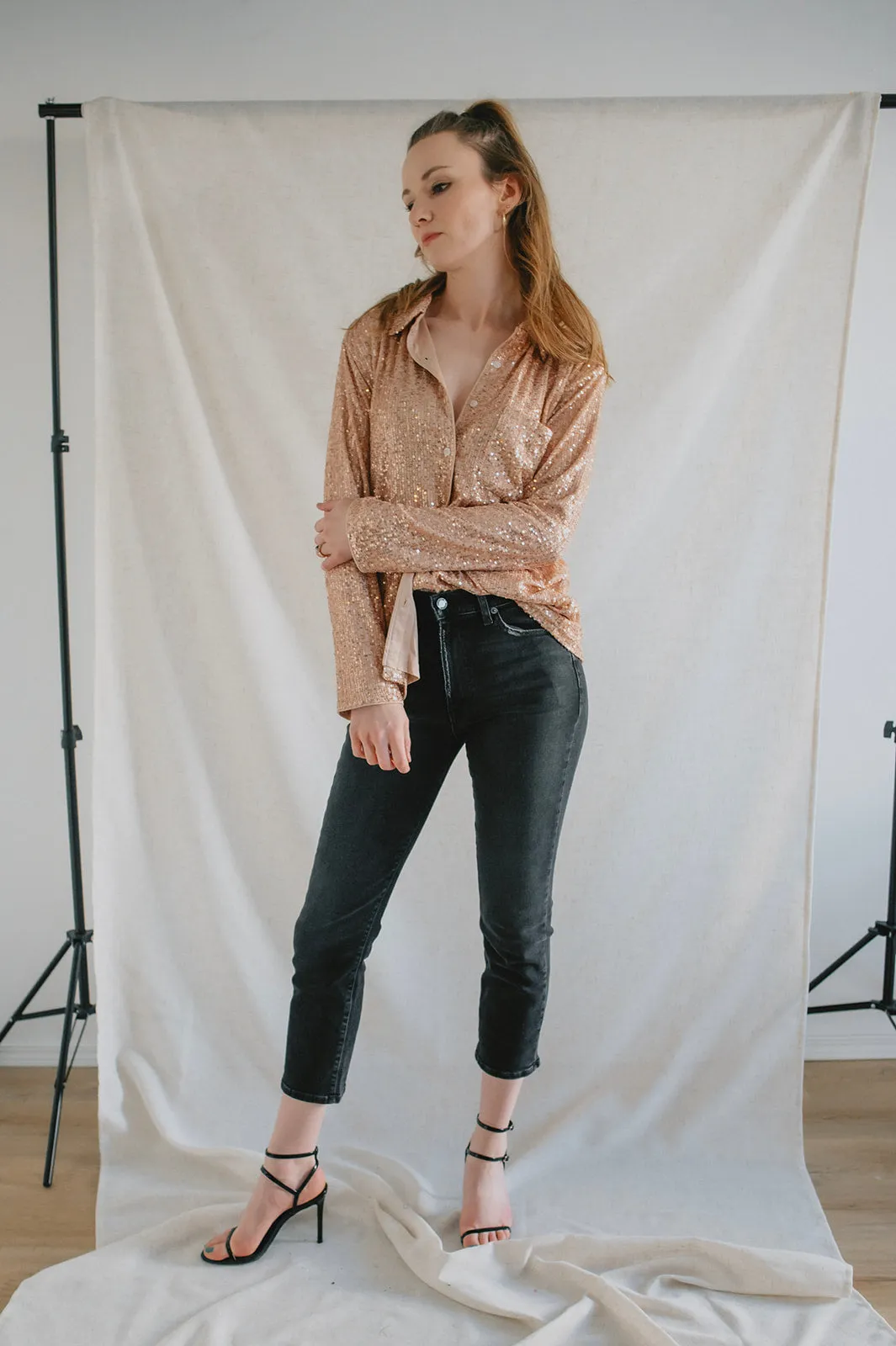 MISFIT ITEM - The Rose Gold Button Shirt // Size M