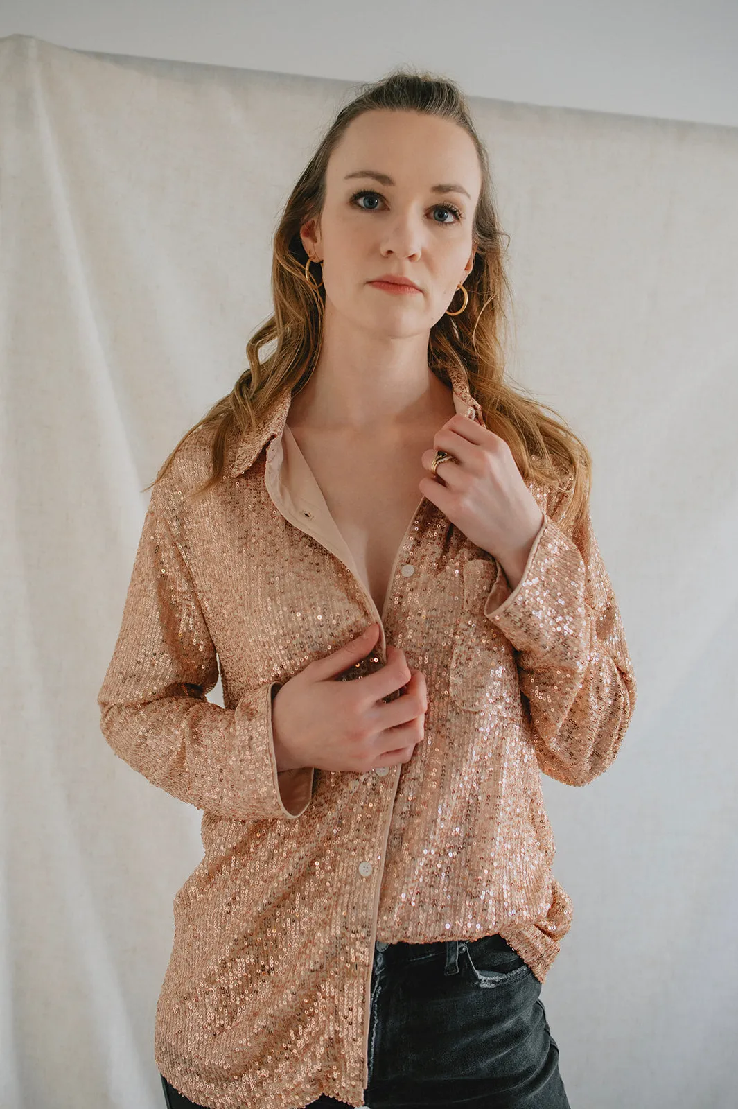 MISFIT ITEM - The Rose Gold Button Shirt // Size M