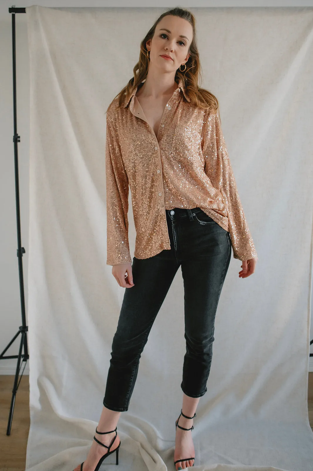 MISFIT ITEM - The Rose Gold Button Shirt // Size M