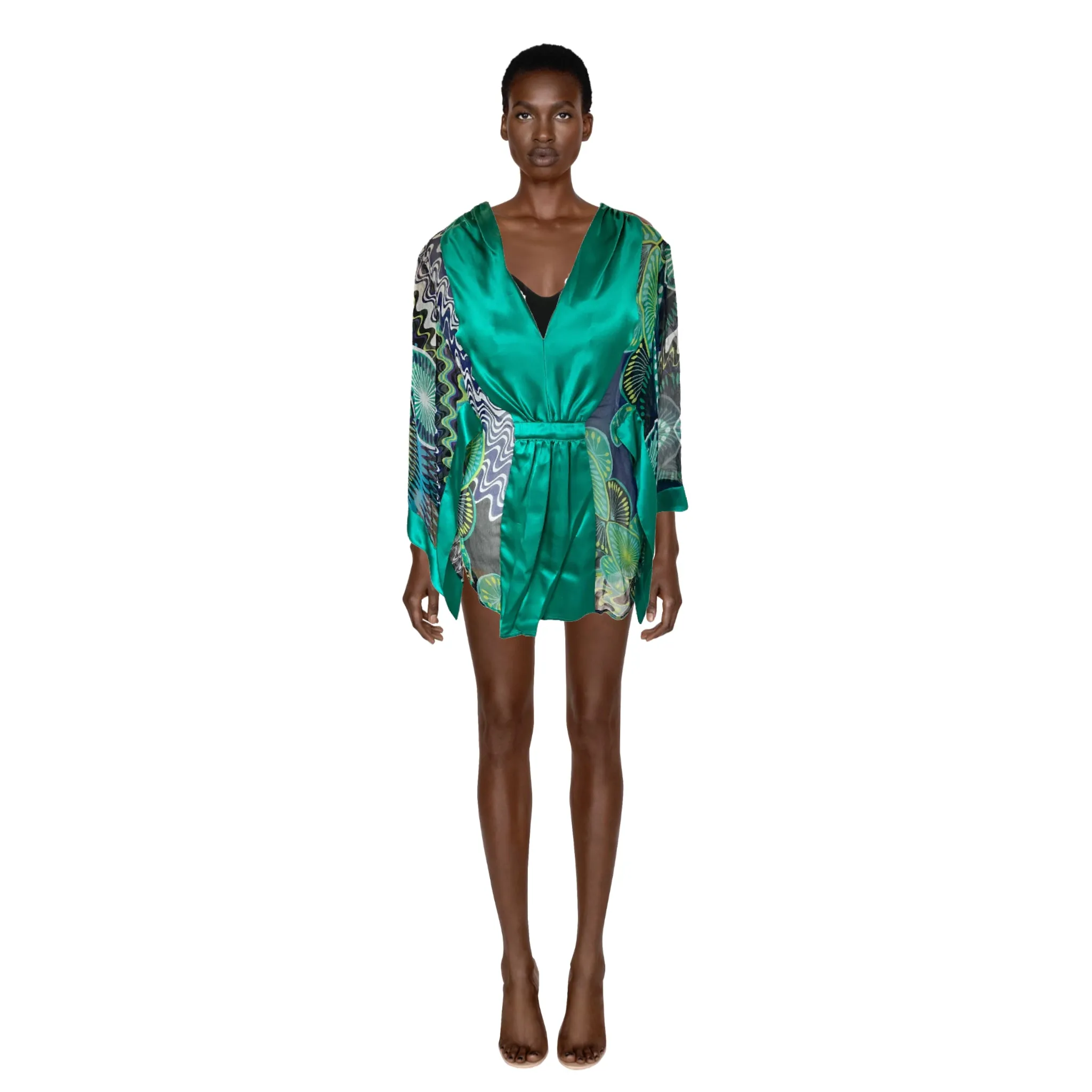 MISSONI Emerald Chiffon Top | Size S