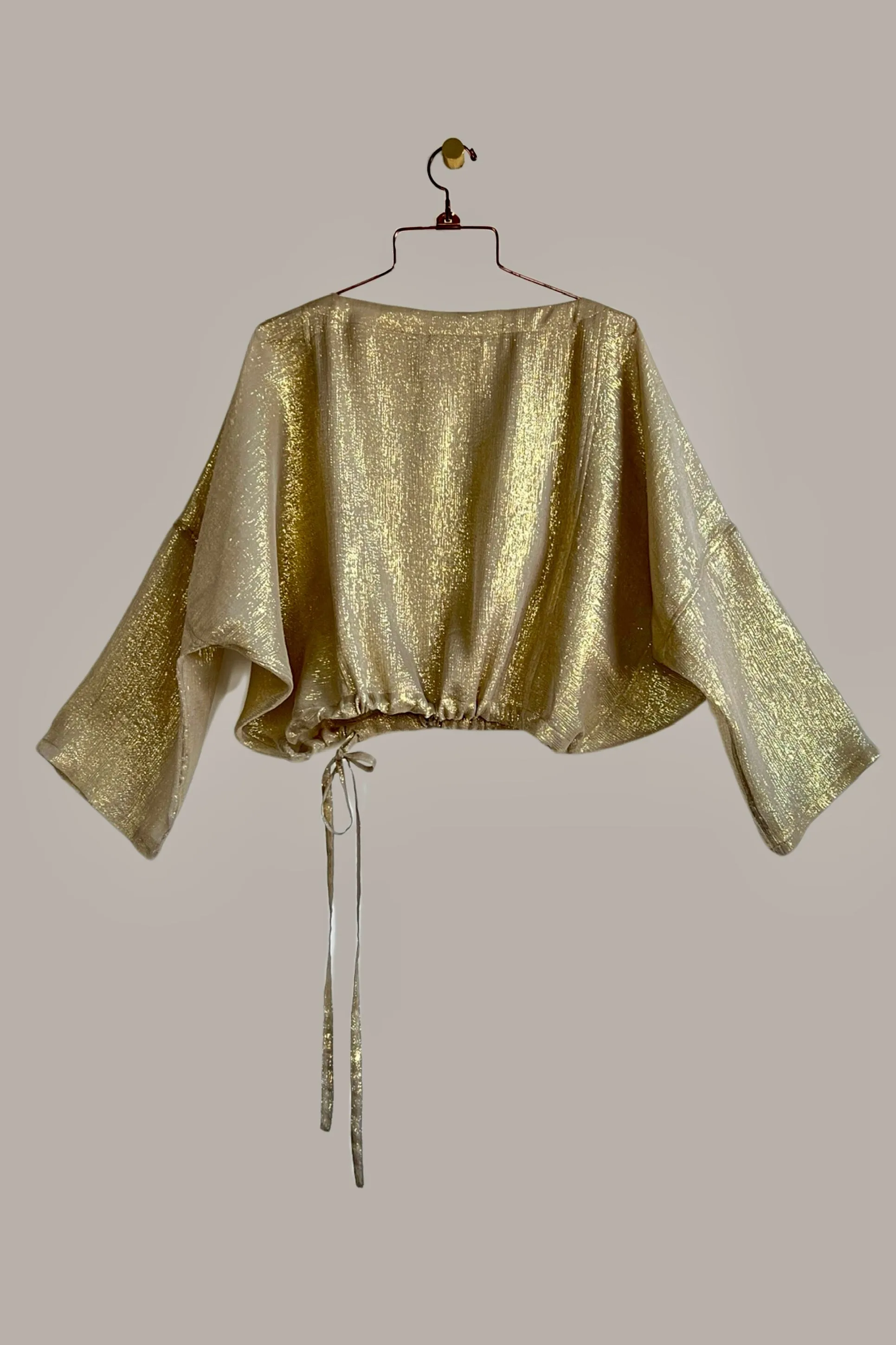 Moonrise Pullover in Silk Chiffon Champagne Gold