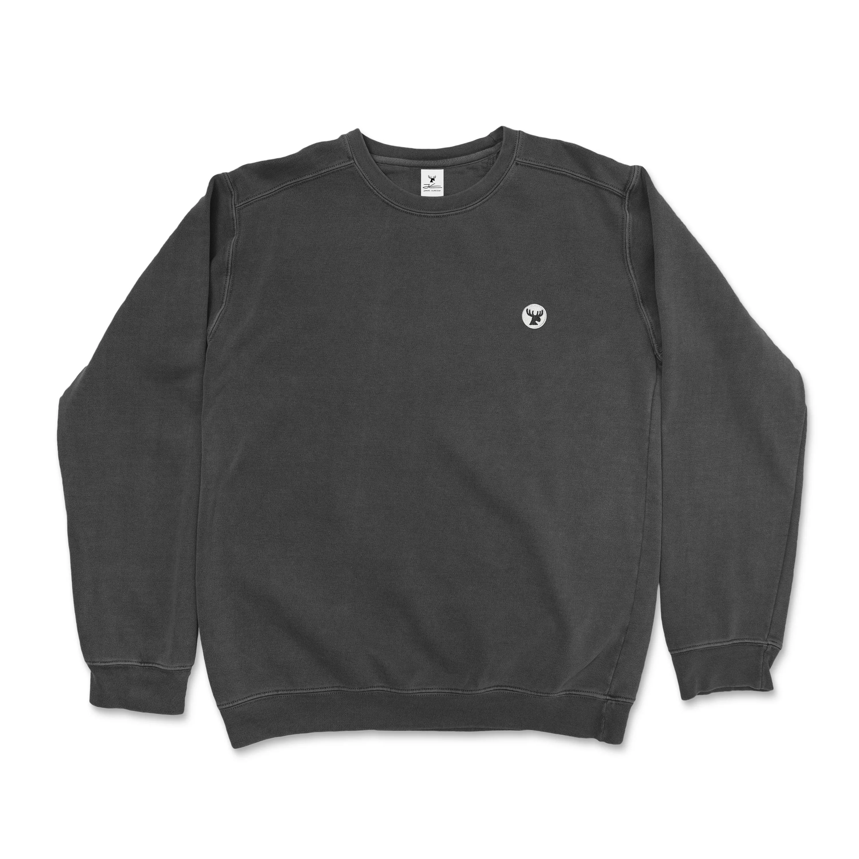 Moose Head Pigment Dyed Unisex Sweatshirt