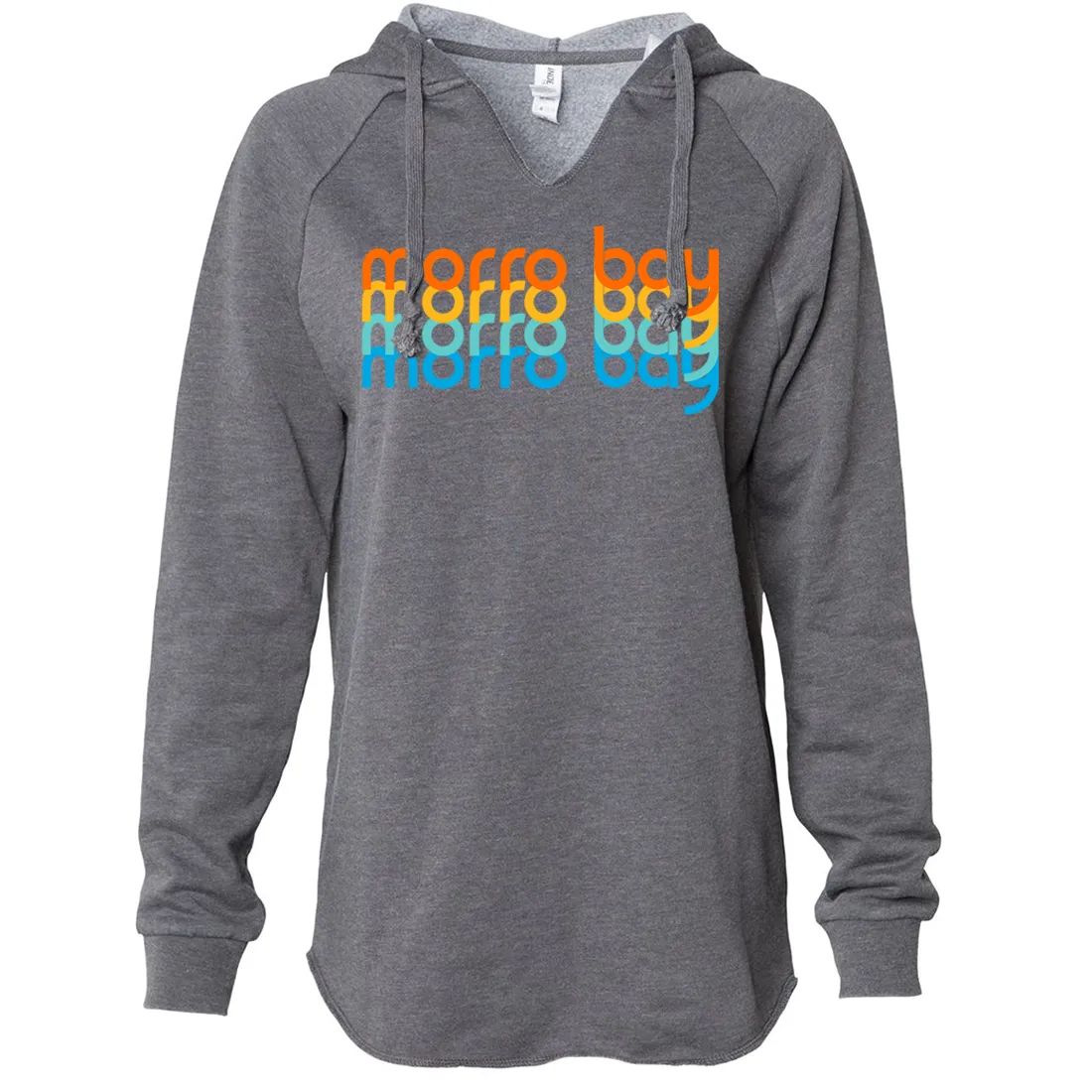 Morro Bay Stacked Women's Soft Hooded Pullover