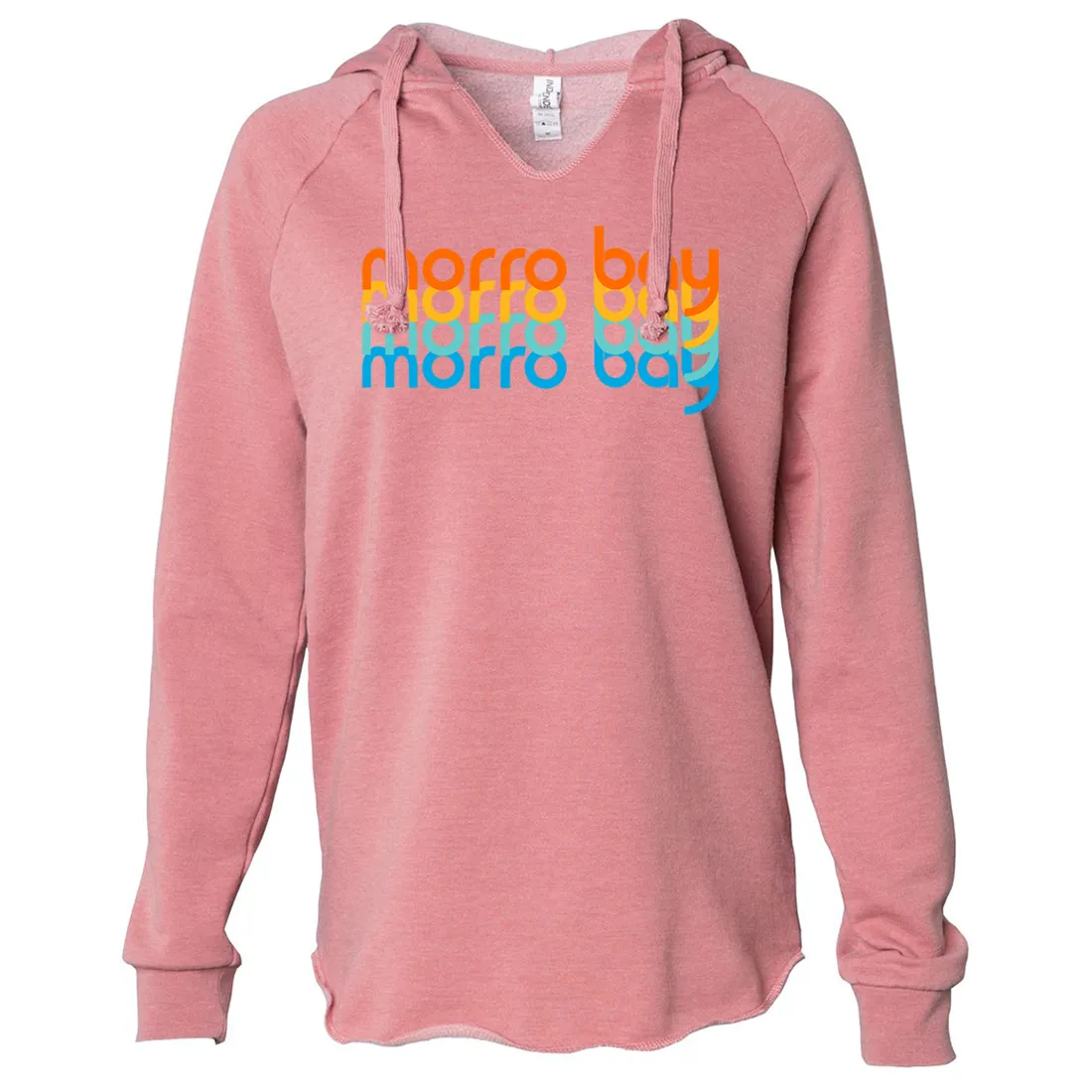 Morro Bay Stacked Women's Soft Hooded Pullover