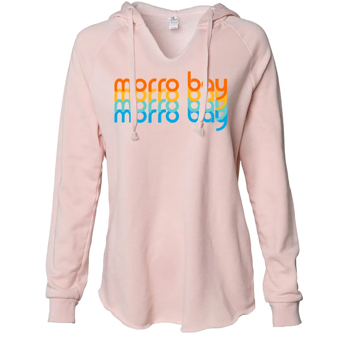 Morro Bay Stacked Women's Soft Hooded Pullover
