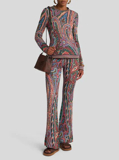 Multicoloured Paisley Jacquard Sweater