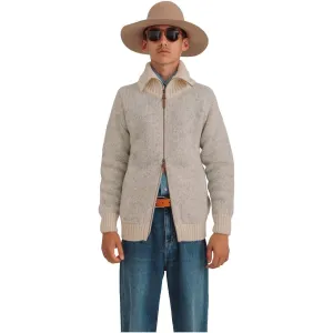 Nansen Zip Cardigan, Grey Melange/Off-White