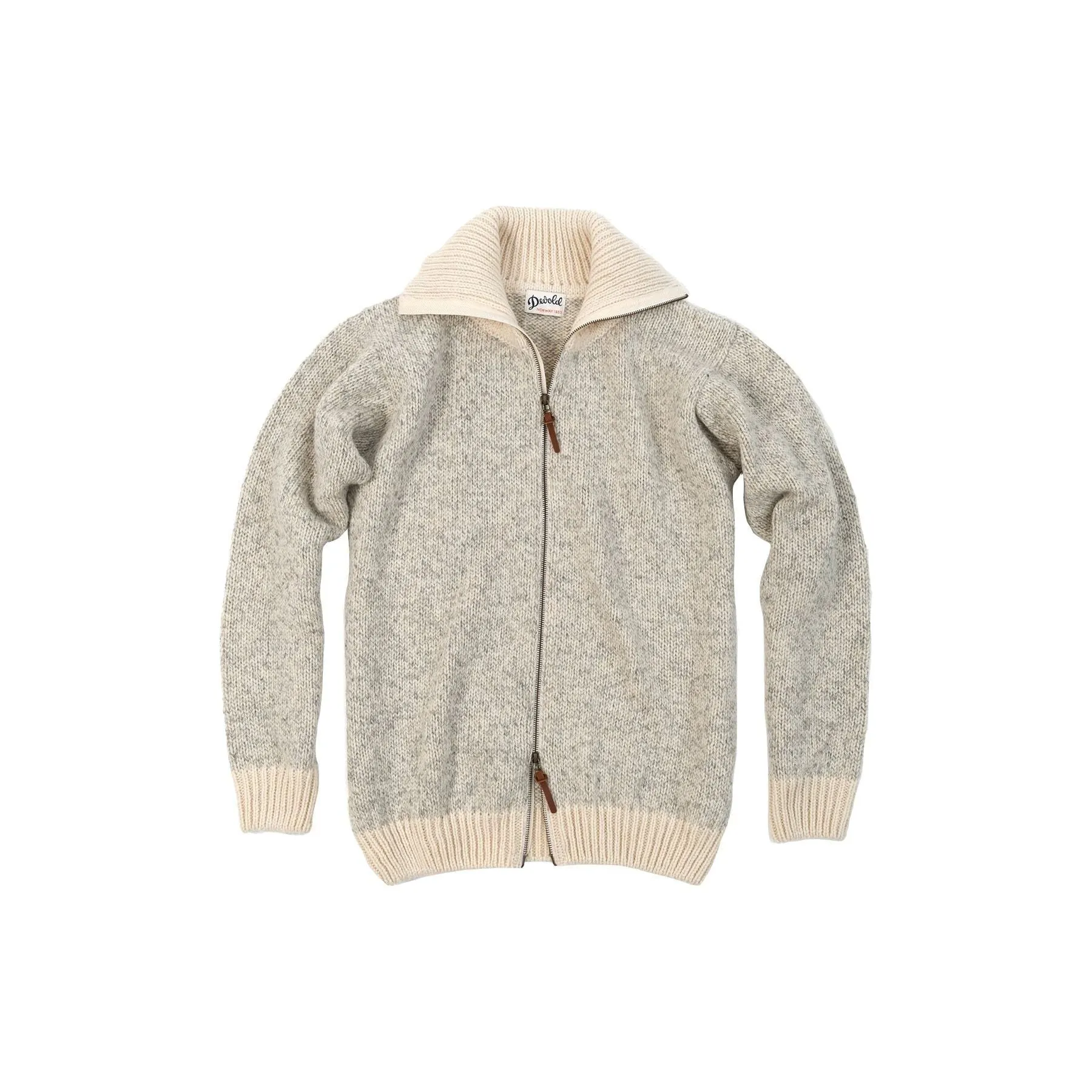 Nansen Zip Cardigan, Grey Melange/Off-White