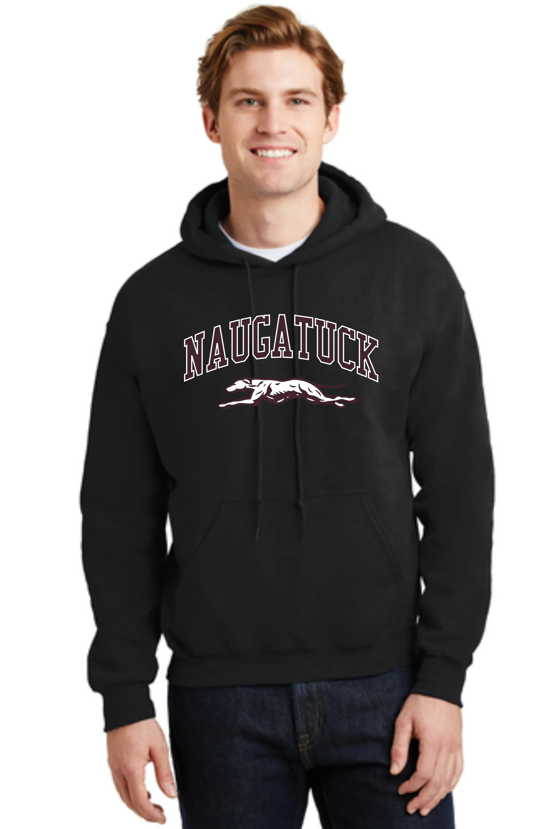 Naugatuck Greyhound Cotton Blend Hooded Sweatshirt