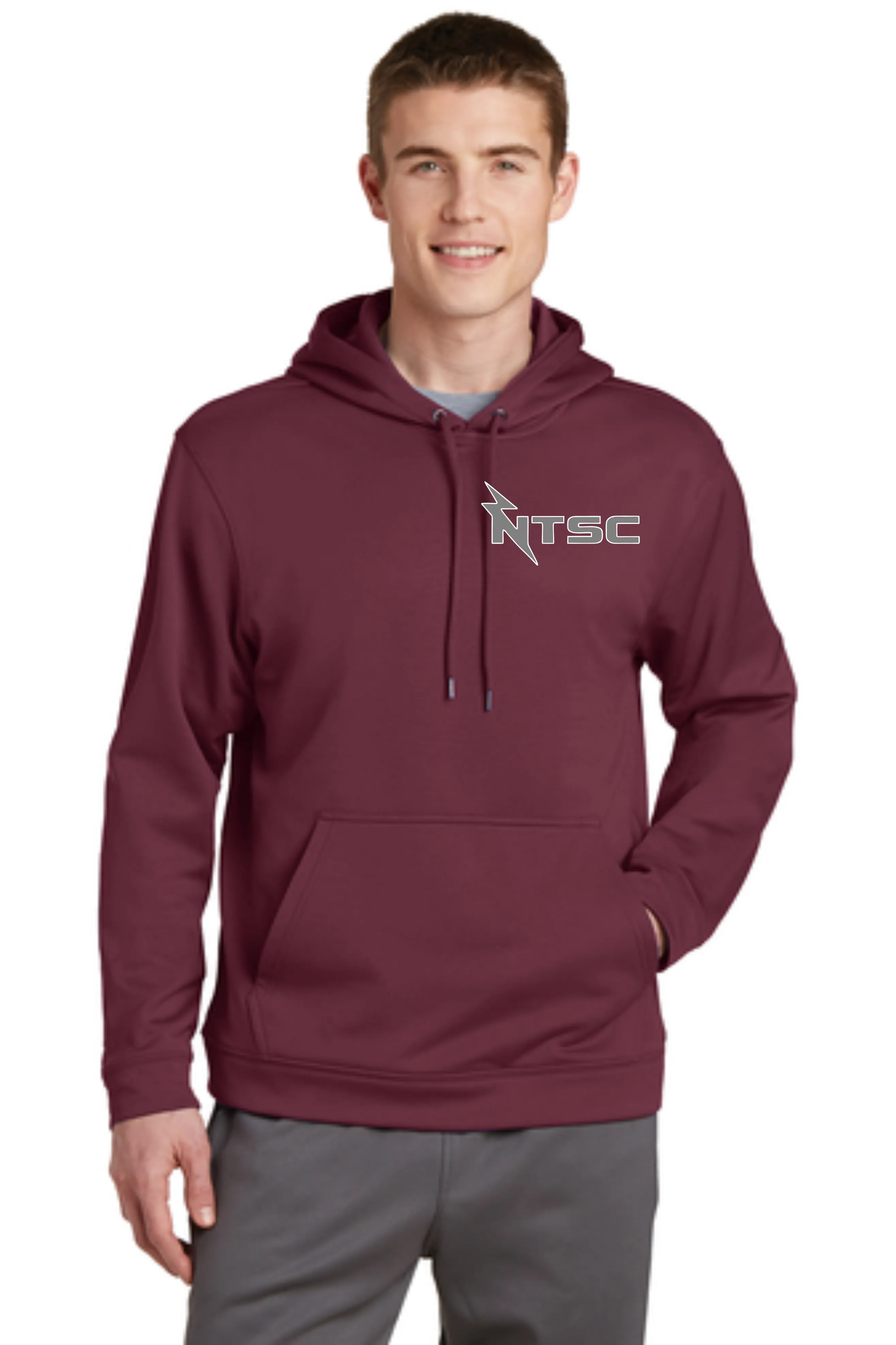 Naugatuck Thunderfish Embroidered Moisture Wicking Hooded Sweatshirt