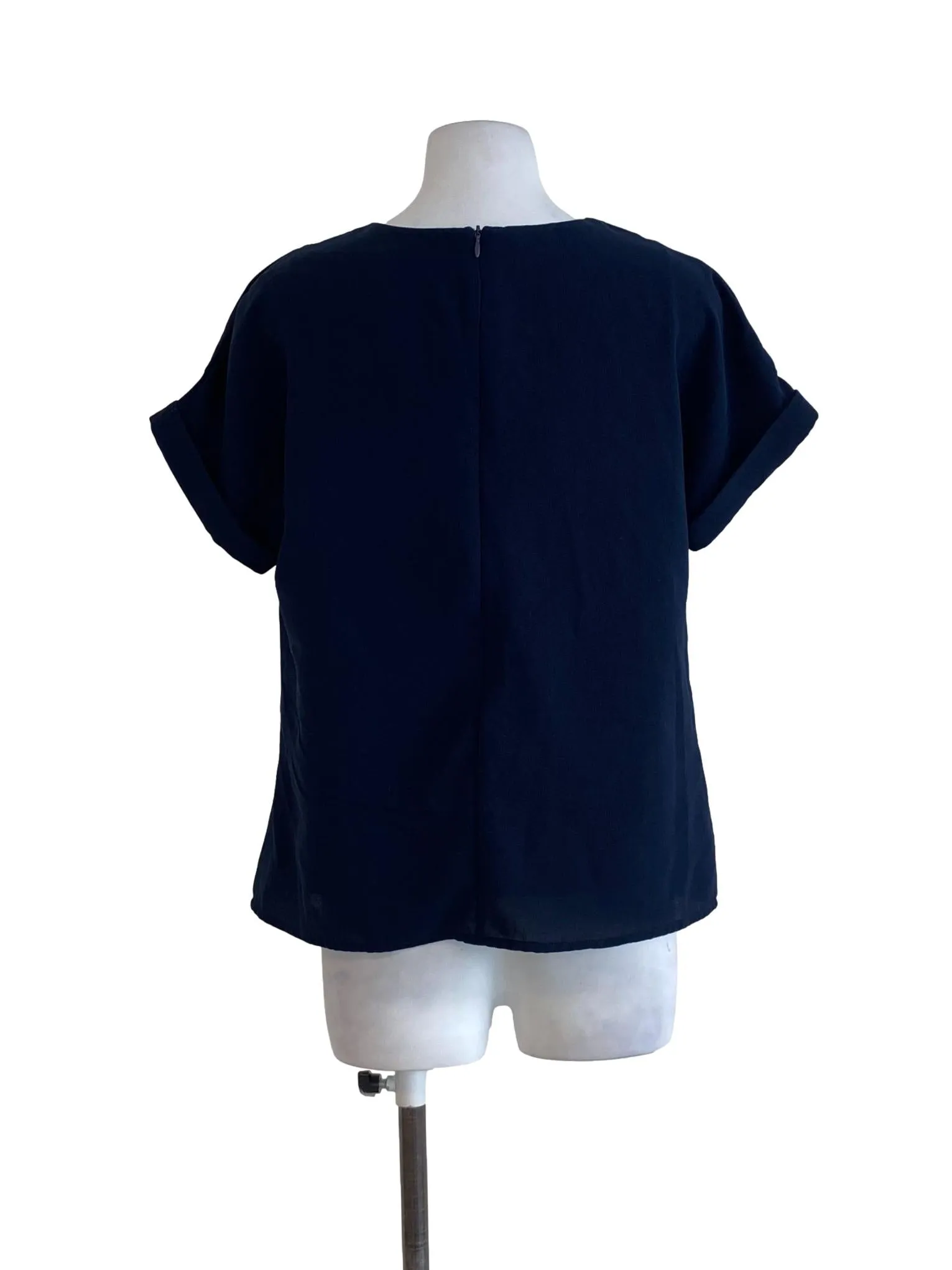 Navy Plain Tshirt Top